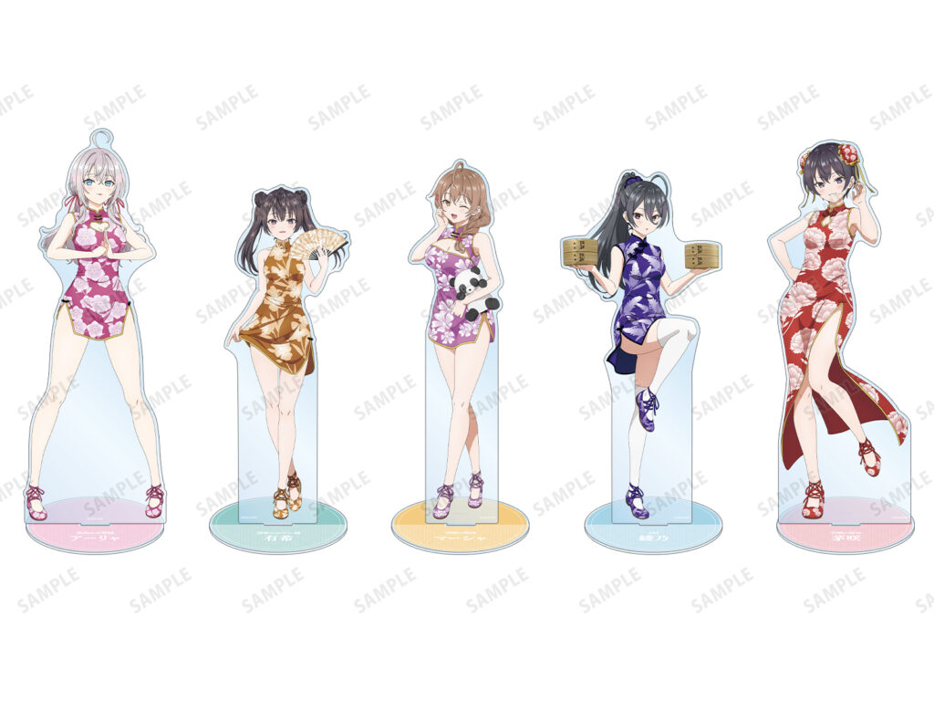 The Roshidere Cheongsam themed pop-up shop features large acrylic stands